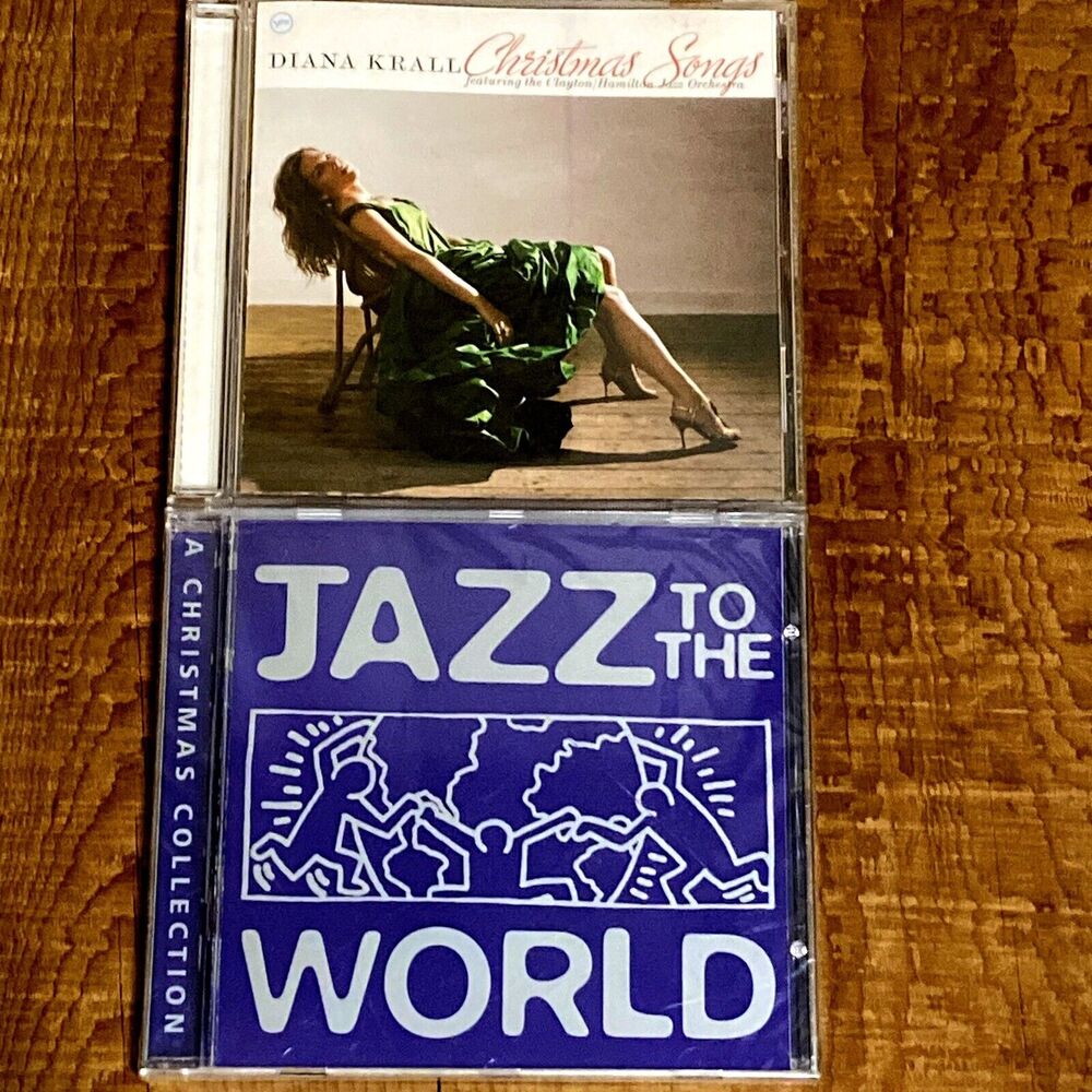 Diana Krall Jazz Christmas Songs CD Jazz to the World CD Lot of 2